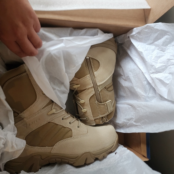 Bates Mens GX-8 Composite Toe Side-Zip Work Boot Desert Tan - E02276 - Picture 3 of 3